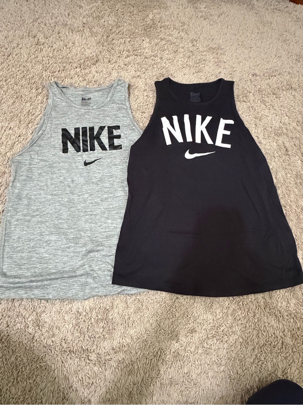 Nike women size small -  Tank Tops in Black and Gray with Logo